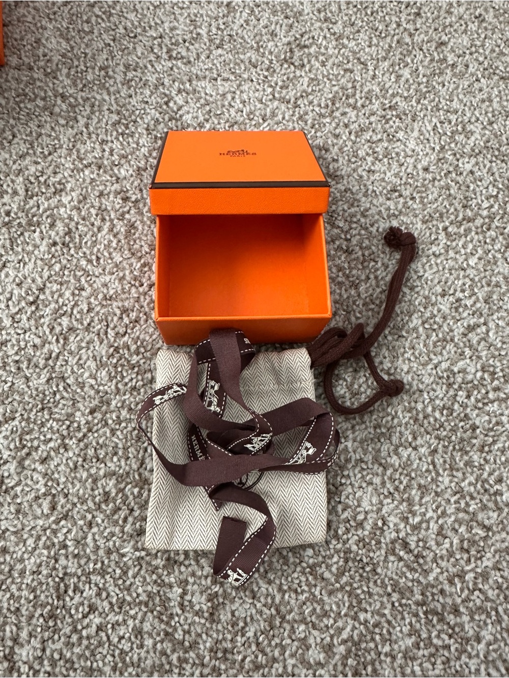 Brown Logo-Accented Ribbon and Dust Bag Set - Men Bags
